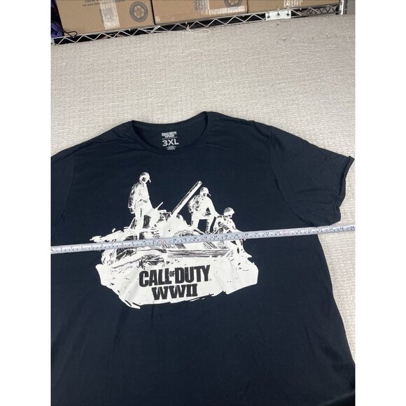 2017 Men's 3XL Call Of Duty WW2 Blue Graphic Video Game Collector T Shirt - Picture 8 of 16